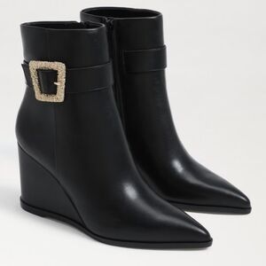 Sam Edelman Weslie Buckle Wedge Bootie Size 8M